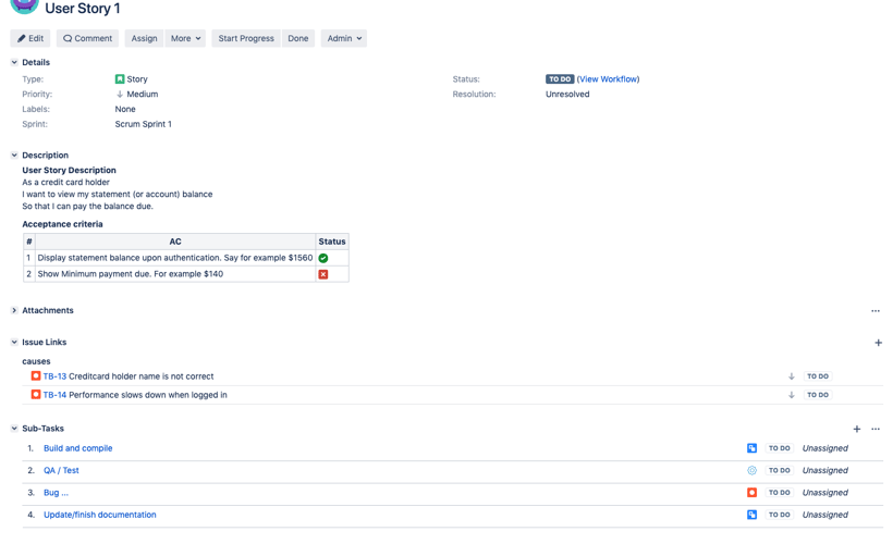 Customizing testing in Jira