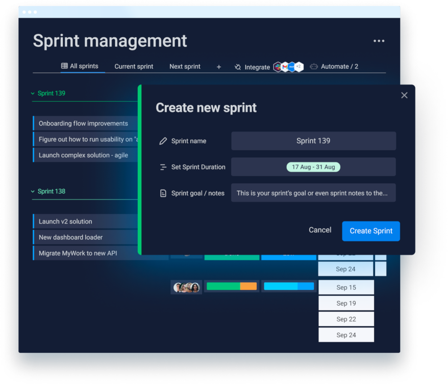 monday for developers_sprint management